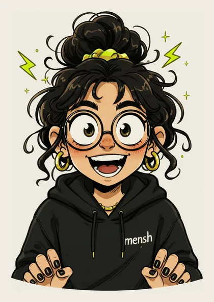 The same character, delighted